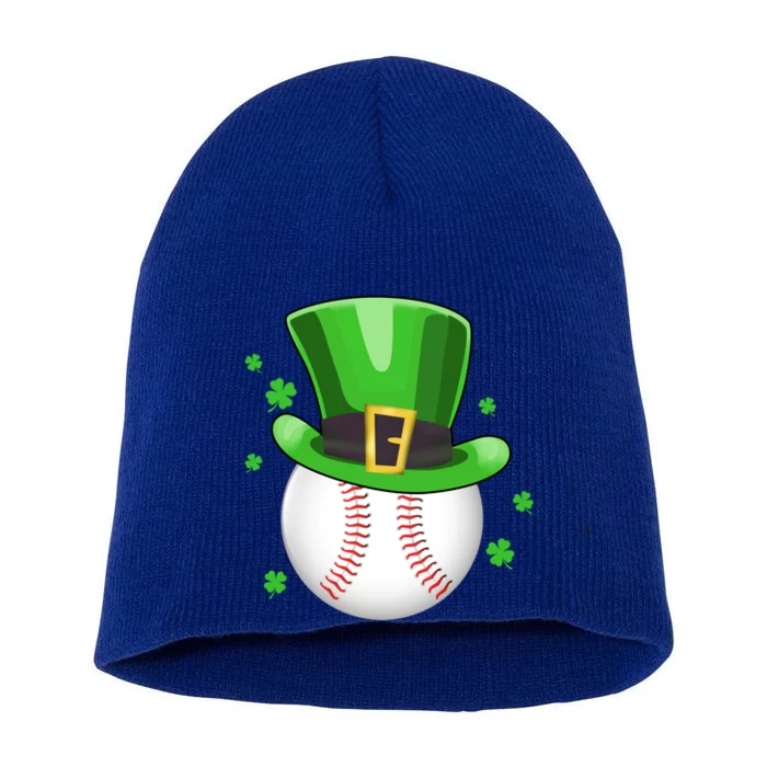 Leprechaun Baseball St Patricks Day Baseball Mom Funny Gift Short Acrylic Beanie