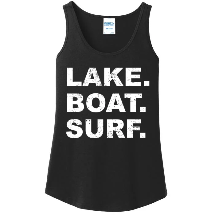 Lake Boat Surf Gift Wakesurf Wake Board Surfing Ladies Essential Tank