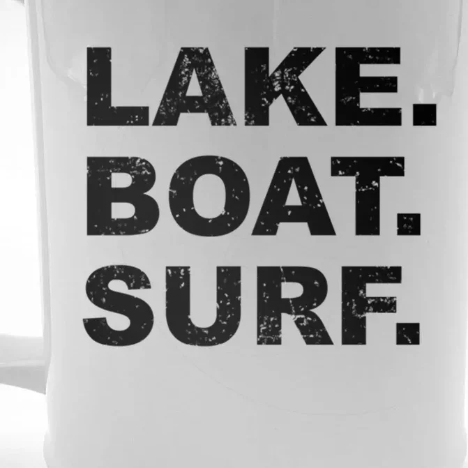 Lake Boat Surf Gift Wakesurf Wake Board Surfing Front & Back Beer Stein