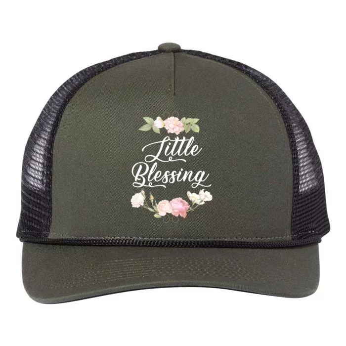 Little Blessing Son Daughter Newborn Family Gift Retro Rope Trucker Hat Cap