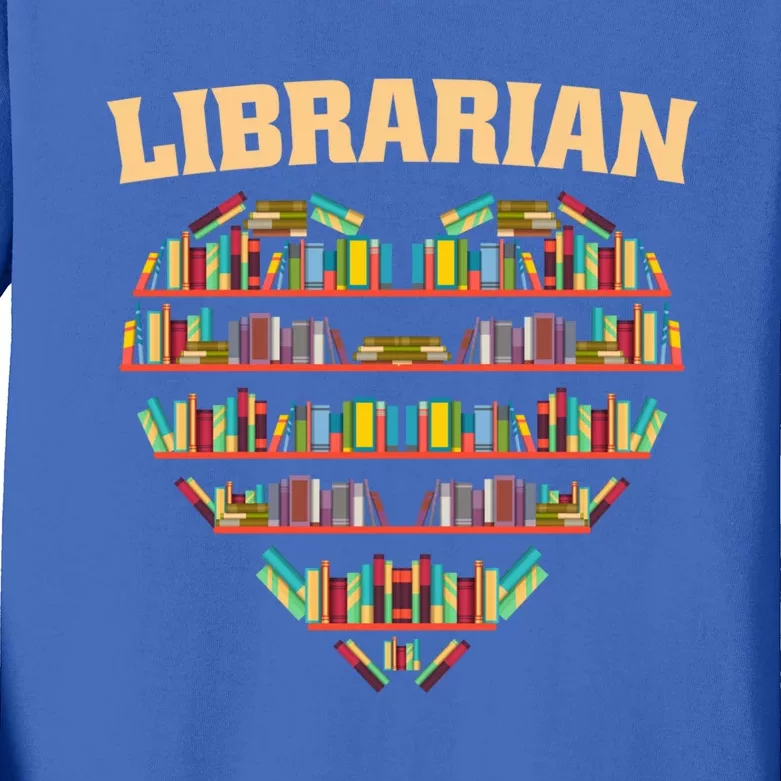 Librarian Books School Librarian Gift Kids Long Sleeve Shirt