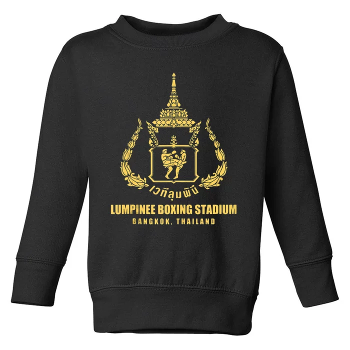 Lumpinee Boxing Stadium Bangkok Thailand Muay Thai Boxing Toddler Sweatshirt