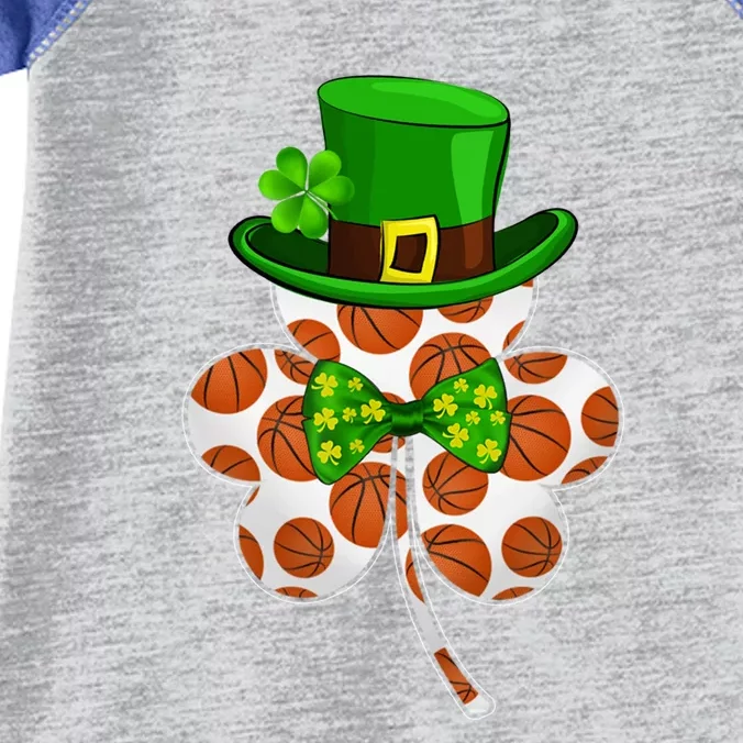 Leprechaun Basketball Shamrock St Patricks Day Irish Gift Infant Baby Jersey Bodysuit