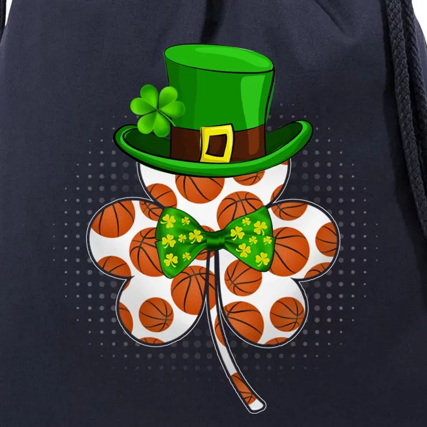 Leprechaun Basketball Shamrock St Patricks Day Irish Gift Drawstring Bag