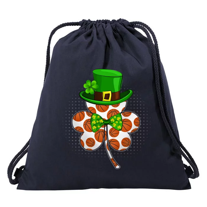 Leprechaun Basketball Shamrock St Patricks Day Irish Gift Drawstring Bag