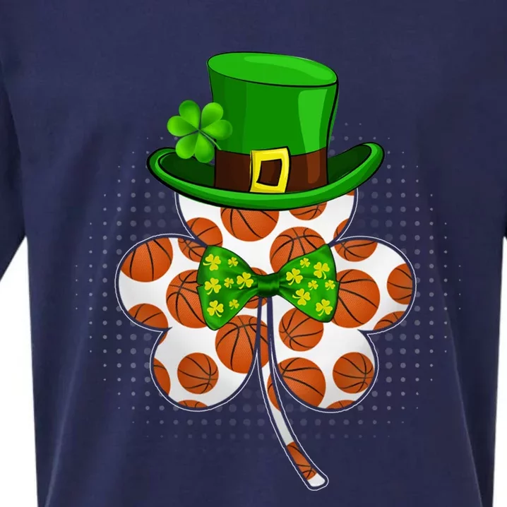 Leprechaun Basketball Shamrock St Patricks Day Irish Gift Sueded Cloud Jersey T-Shirt