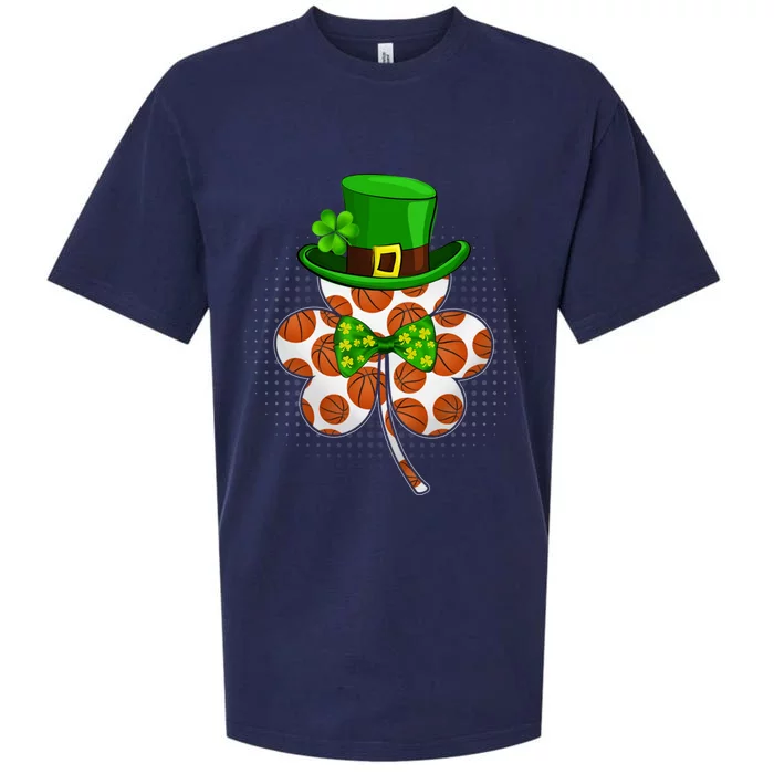 Leprechaun Basketball Shamrock St Patricks Day Irish Gift Sueded Cloud Jersey T-Shirt