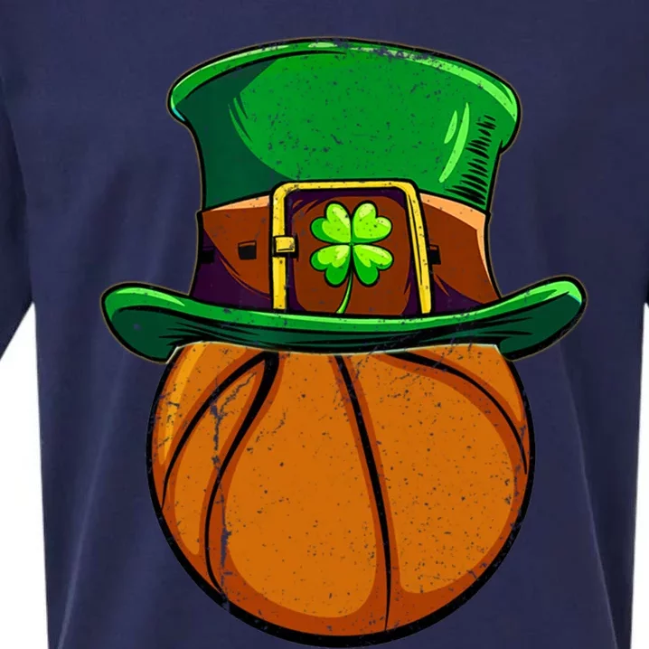 Leprechaun Basketball Shamrock St Patricks Day Irish Gift Cool Gift Sueded Cloud Jersey T-Shirt