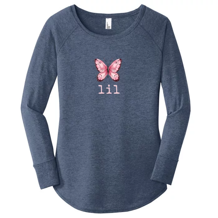 Little Butterfly Sorority Reveal Big Little For Lil Sister Women's Perfect Tri Tunic Long Sleeve Shirt