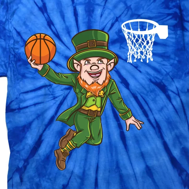 Leprechaun Basketball St Patricks Day Meaningful Gift Tie-Dye T-Shirt