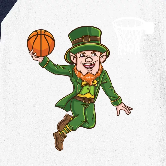 Leprechaun Basketball St Patricks Day Meaningful Gift Baseball Sleeve Shirt