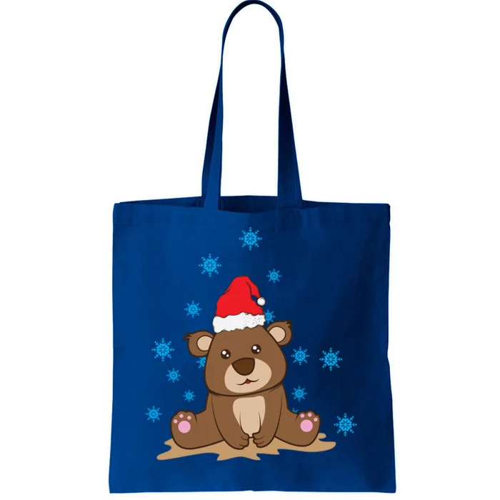 Little Bear Teddy With Snowflakes In XMas Great Gift Tote Bag