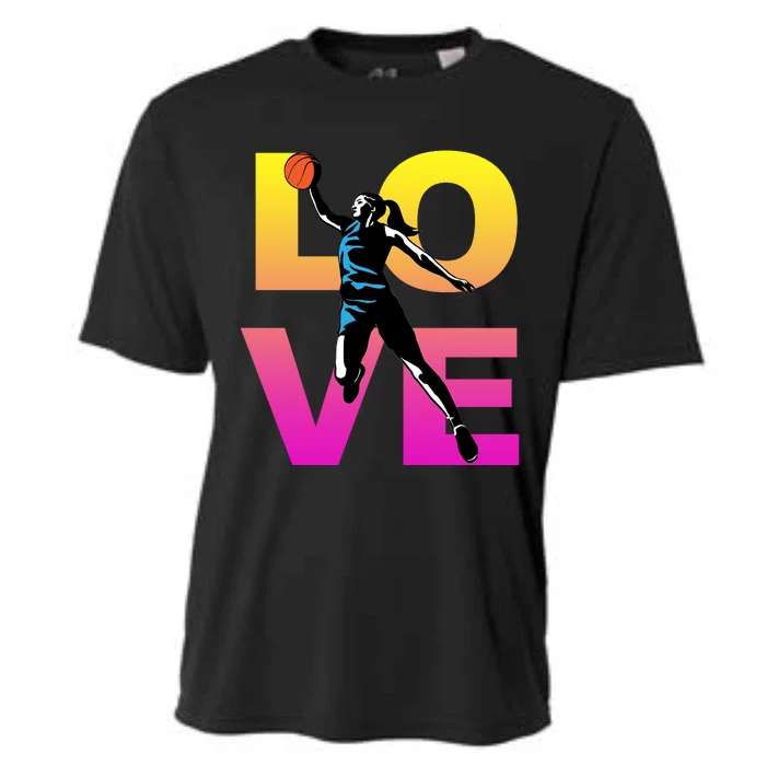 Love Basketball Teen Gift Cooling Performance Crew T-Shirt