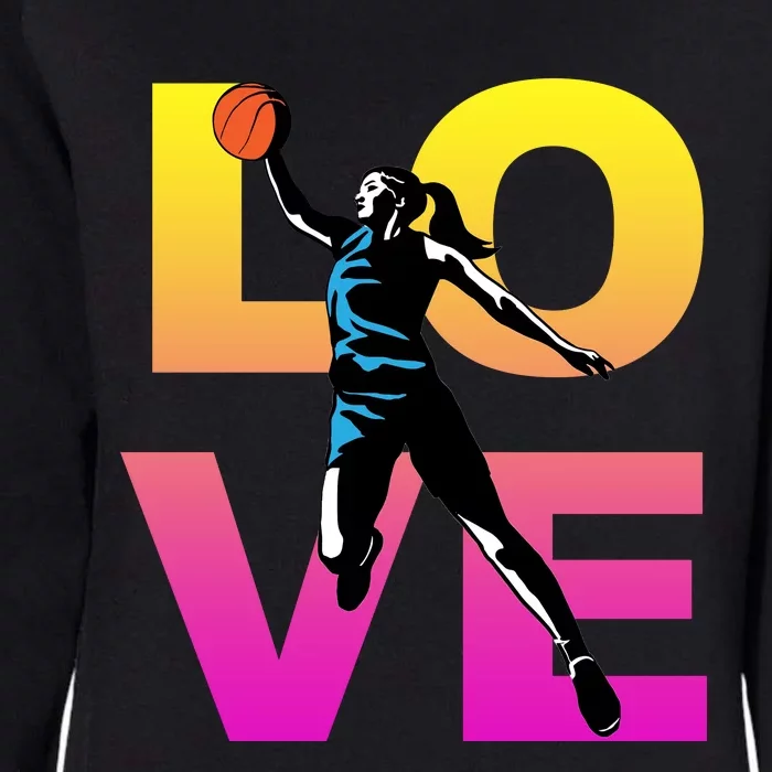 Love Basketball Teen Gift Womens California Wash Sweatshirt