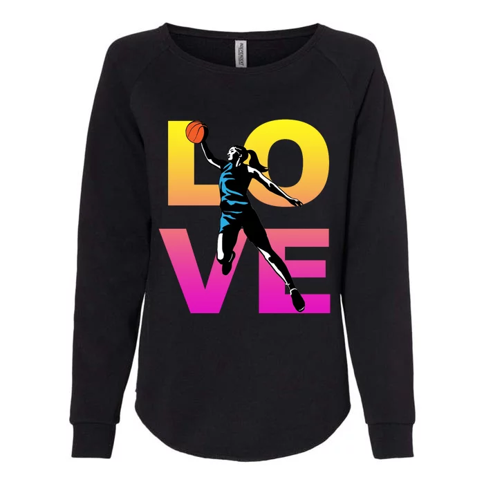 Love Basketball Teen Gift Womens California Wash Sweatshirt