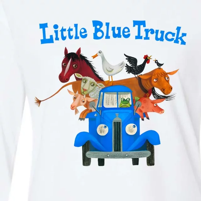 Little Blue Truck Womens Cotton Relaxed Long Sleeve T-Shirt