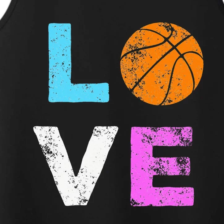 Love Basketball Team Fan Gift Performance Tank