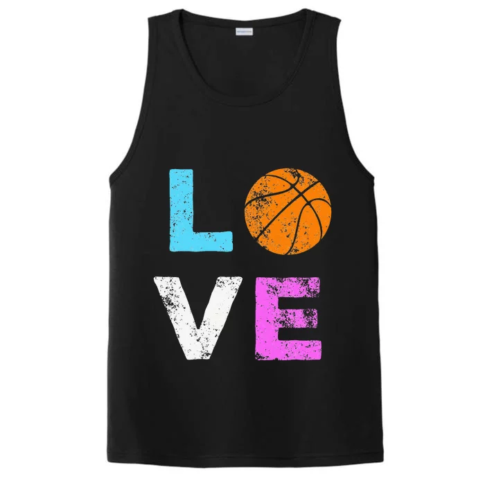 Love Basketball Team Fan Gift Performance Tank