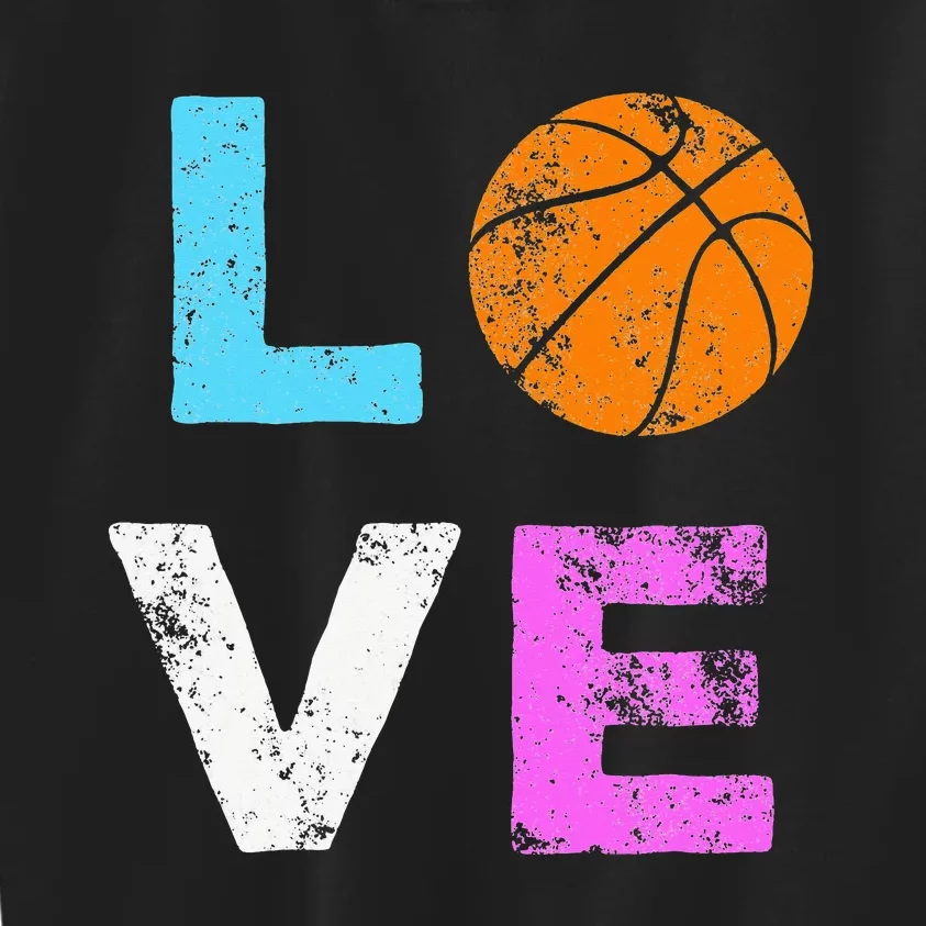 Love Basketball Team Fan Gift Kids Sweatshirt