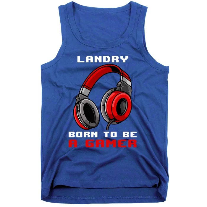 Landry Born To Be A Gamer Personalized Gift Tank Top