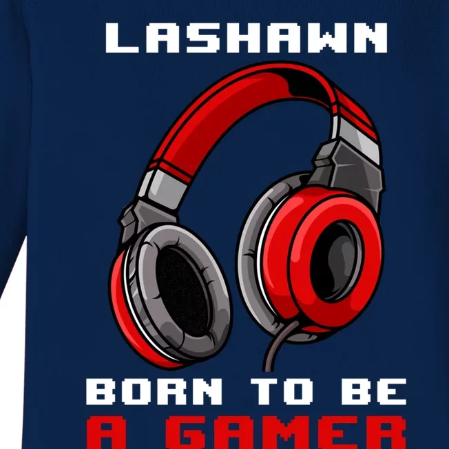 Lashawn Born To Be A Gamer Personalized Gift Baby Long Sleeve Bodysuit