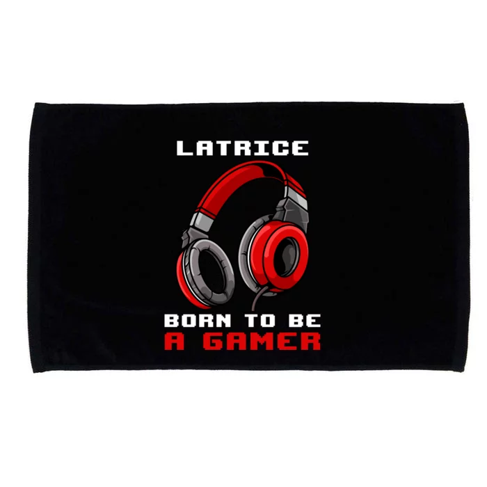 Latrice Born To Be A Gamer Personalized Gift Microfiber Hand Towel