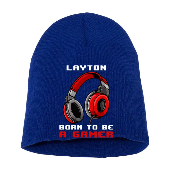 Layton Born To Be A Gamer Personalized Gift Short Acrylic Beanie