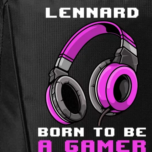 Lennard Born To Be A Gamer Personalized Gift City Backpack