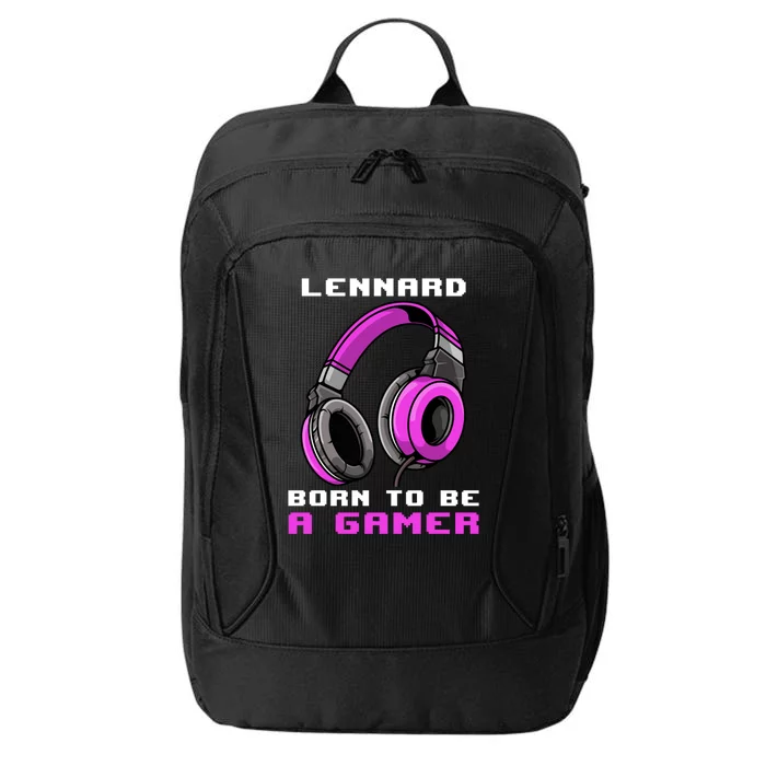 Lennard Born To Be A Gamer Personalized Gift City Backpack