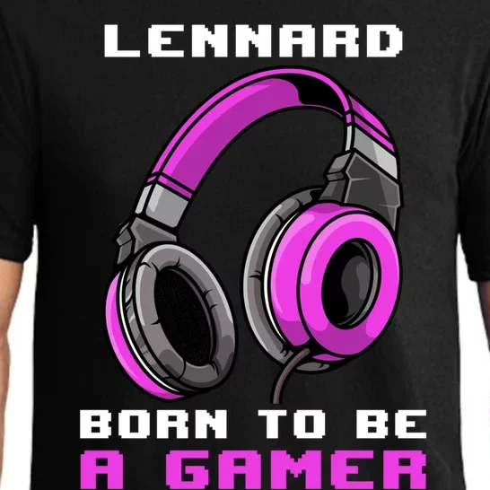 Lennard Born To Be A Gamer Personalized Gift Pajama Set