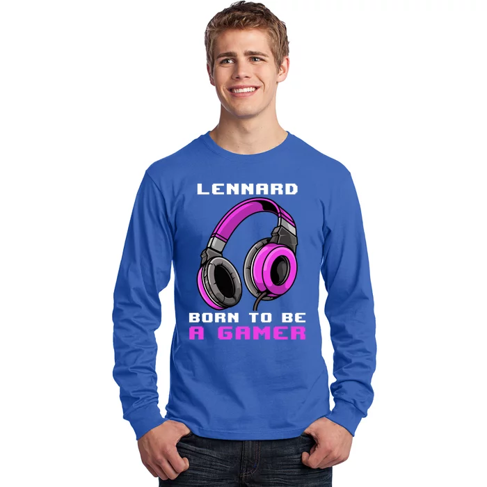 Lennard Born To Be A Gamer Personalized Gift Long Sleeve Shirt