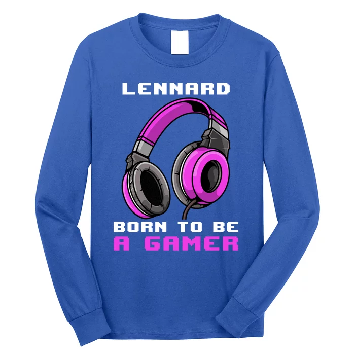 Lennard Born To Be A Gamer Personalized Gift Long Sleeve Shirt