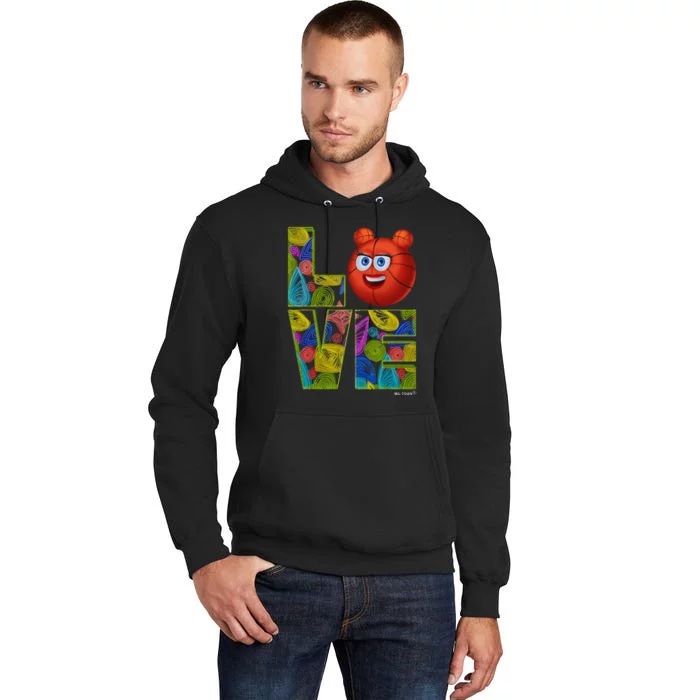 Love Basketball Team Fan Tall Hoodie