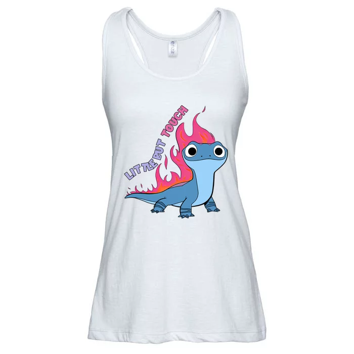 Little But Tough Lizard Bruni Funny Little But Tough Ladies Essential Flowy Tank