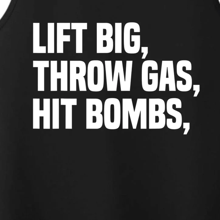 Lift Big Throw Gas Hit Bombs Performance Tank