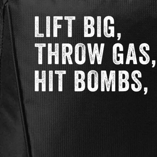 Lift Big Throw Gas Hit Bombs City Backpack