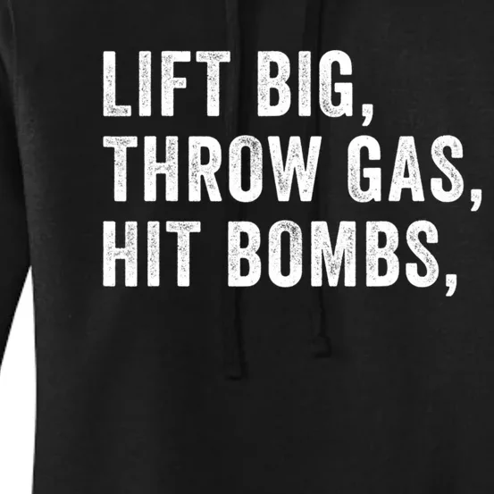 Lift Big Throw Gas Hit Bombs Women's Pullover Hoodie