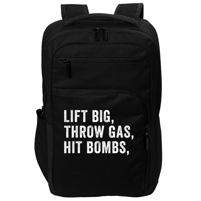 Lift Big Throw Gas Hit Bombs Impact Tech Backpack