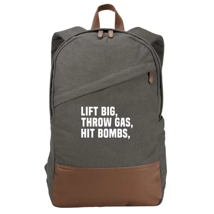 Lift Big Throw Gas Hit Bombs Cotton Canvas Backpack