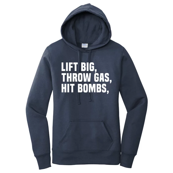 Lift Big Throw Gas Hit Bombs Women's Pullover Hoodie