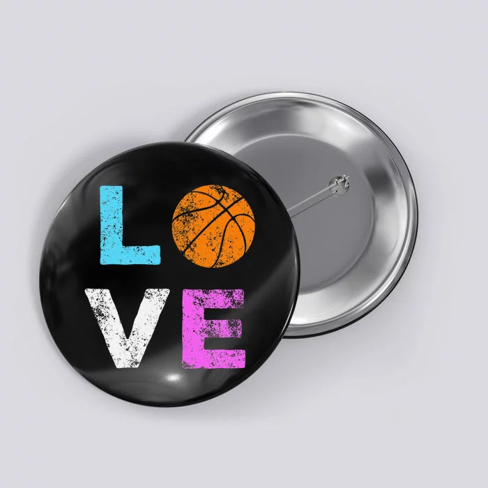 Love Basketball Team Fan Gift Button