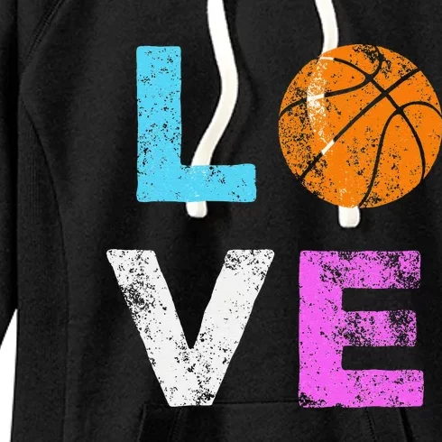 Love Basketball Team Fan Gift Women's Fleece Hoodie