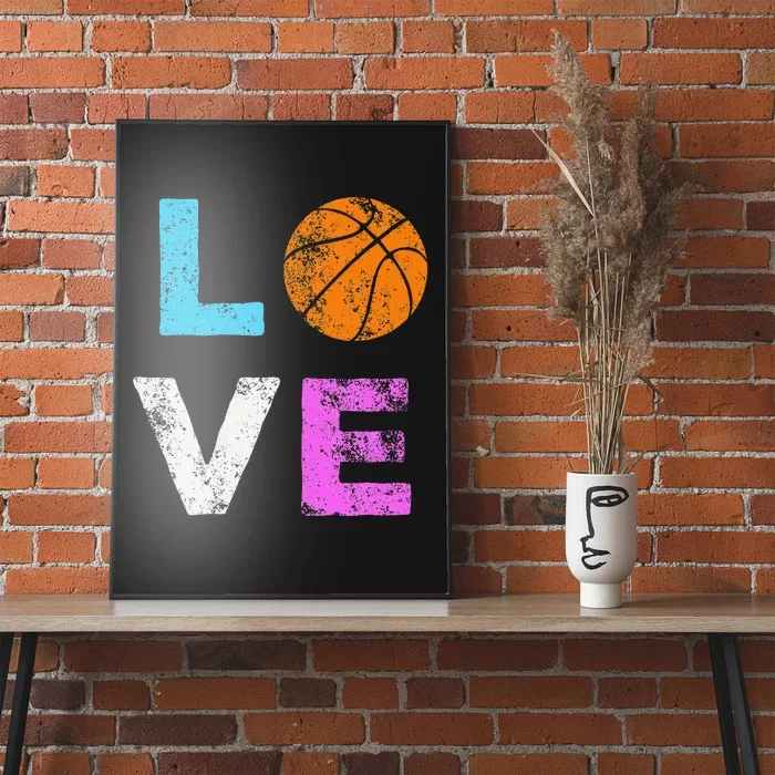 Love Basketball Team Fan Gift Poster