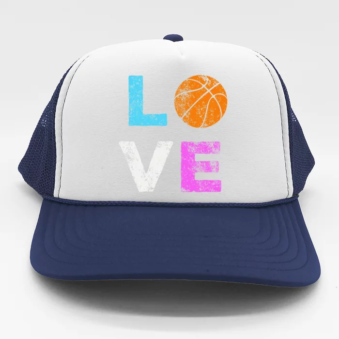 Love Basketball Team Fan Gift Trucker Hat