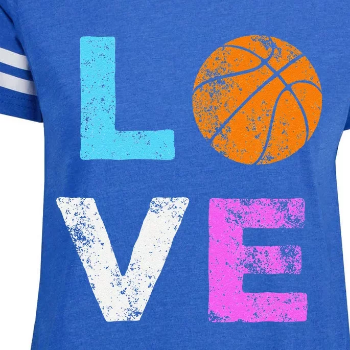 Love Basketball Team Fan Gift Enza Ladies Jersey Football T-Shirt