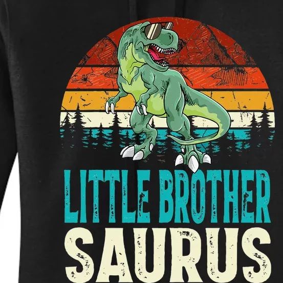 Little Brothersaurus T Rex Dinosaur Little Brother Saurus Women's Pullover Hoodie