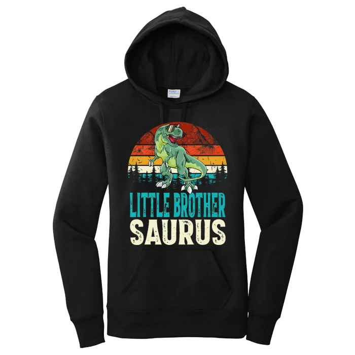 Little Brothersaurus T Rex Dinosaur Little Brother Saurus Women's Pullover Hoodie