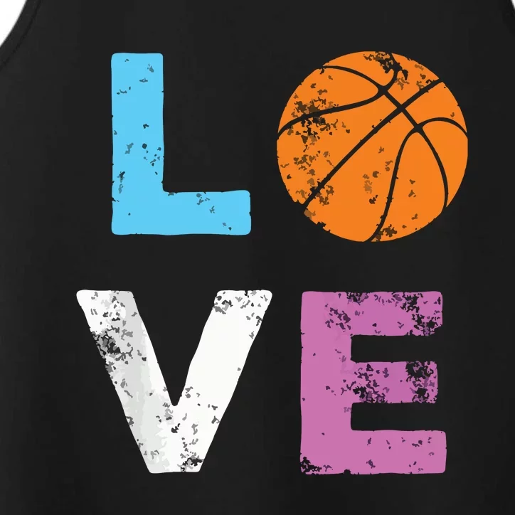 Love Basketball Team Fan Gift Performance Tank