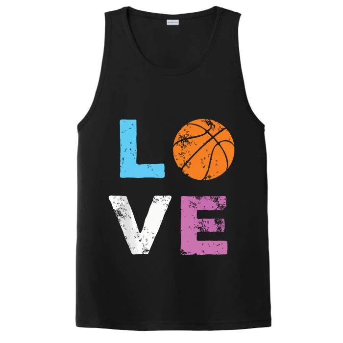 Love Basketball Team Fan Gift Performance Tank