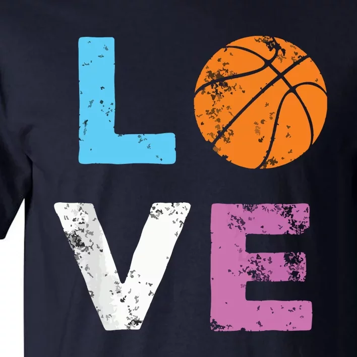 Love Basketball Team Fan Gift Tall T-Shirt